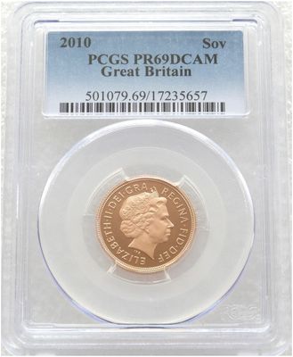 2010 St George and the Dragon Full Sovereign Gold Proof Coin PCGS PR69 DCAM