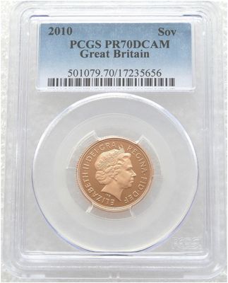 2010 St George and the Dragon Full Sovereign Gold Proof Coin PCGS PR70 DCAM