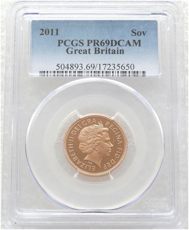 2011 St George and the Dragon Full Sovereign Gold Proof Coin PCGS PR69 DCAM