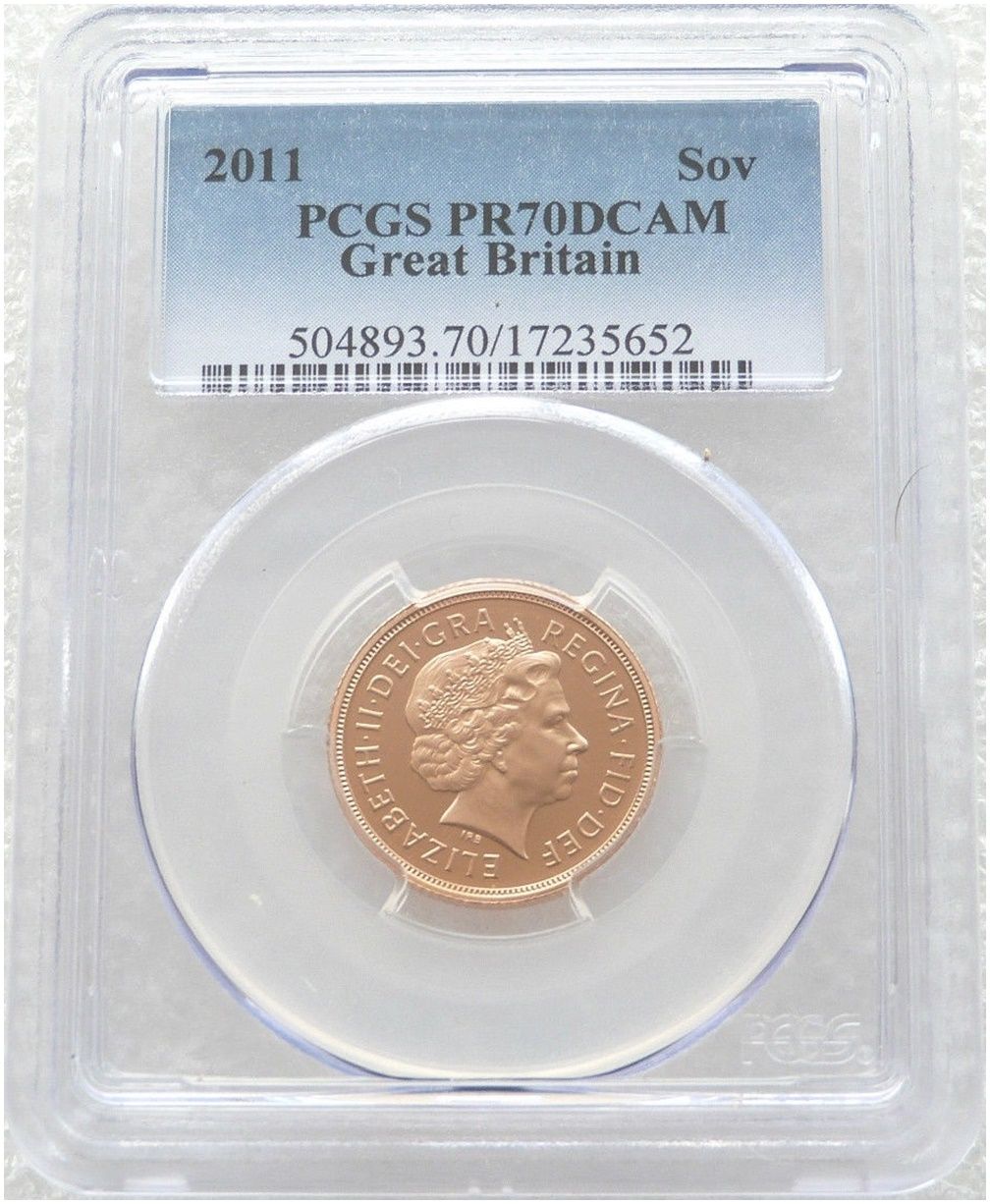 2011 St George and the Dragon Full Sovereign Gold Proof Coin PCGS PR70 DCAM