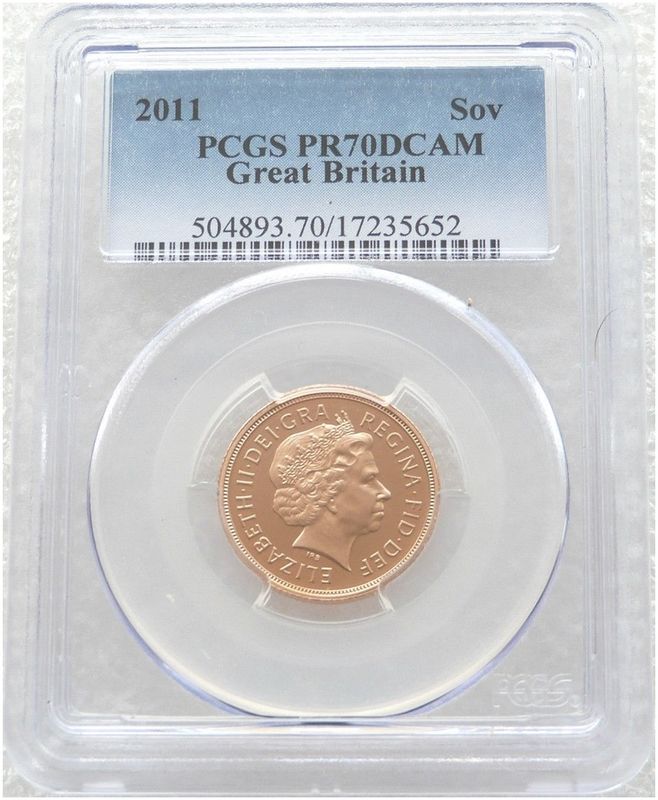 2011 St George and the Dragon Full Sovereign Gold Proof Coin PCGS PR70 DCAM