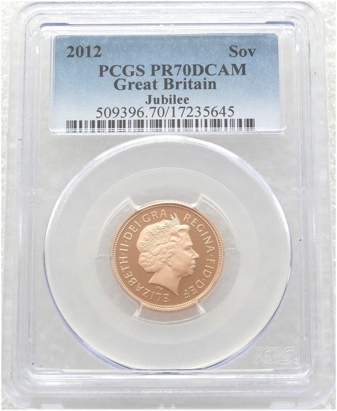 2012 Diamond Jubilee Full Sovereign Gold Proof Coin PCGS PR70 DCAM