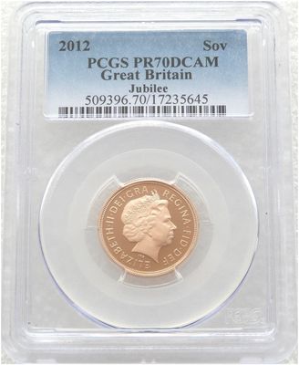 2012 Diamond Jubilee Full Sovereign Gold Proof Coin PCGS PR70 DCAM