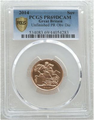 2014 St George and the Dragon Full Sovereign Gold Proof Coin PCGS PR69 DCAM Mint Error Mule 2014 St George and the Dragon Full Sovereign Gold Proof Coin PCGS PR69 DCAM Mint Error Mule