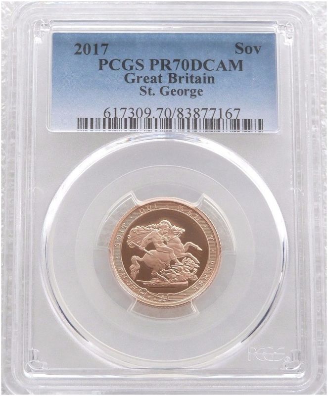 2017 Pistrucci Full Sovereign Gold Proof Coin PCGS PR70 DCAM 2017 Pistrucci Full Sovereign Gold Proof Coin PCGS PR70 DCAM