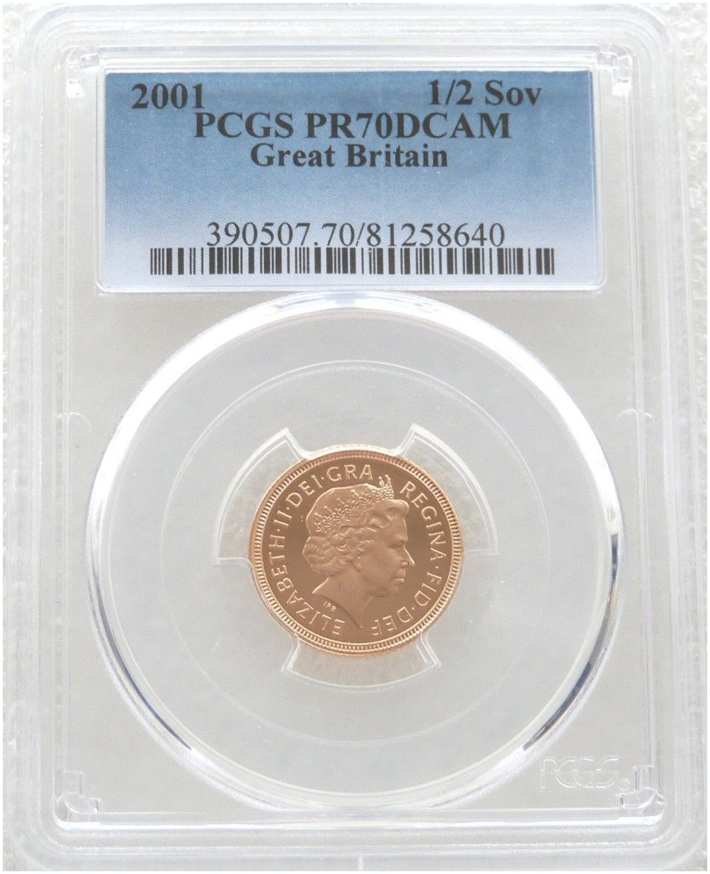 2001 St George and the Dragon Half Sovereign Gold Proof Coin PCGS PR70 DCAM 2001 St George and the Dragon Half Sovereign Gold Proof Coin PCGS PR70 DCAM