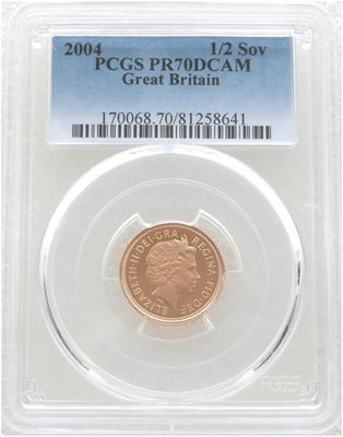 2004 St George and the Dragon Half Sovereign Gold Proof Coin PCGS PR70 DCAM 2004 St George and the Dragon Half Sovereign Gold Proof Coin PCGS PR70 DCAM