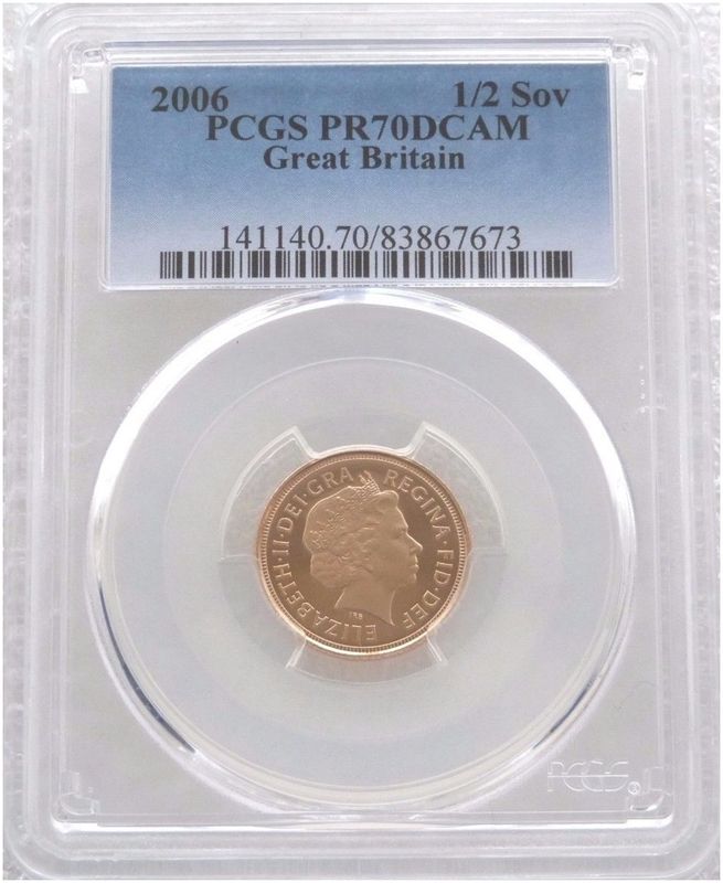 2006 St George and the Dragon Half Sovereign Gold Proof Coin PCGS PR70 DCAM 2006 St George and the Dragon Half Sovereign Gold Proof Coin PCGS PR70 DCAM
