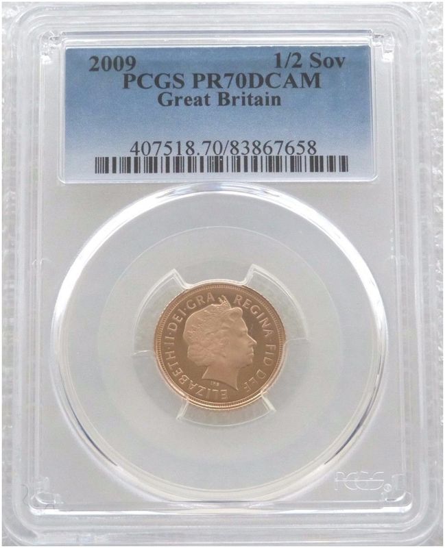 2009 St George and the Dragon Half Sovereign Gold Proof Coin PCGS PR70 DCAM 2009 St George and the Dragon Half Sovereign Gold Proof Coin PCGS PR70 DCAM