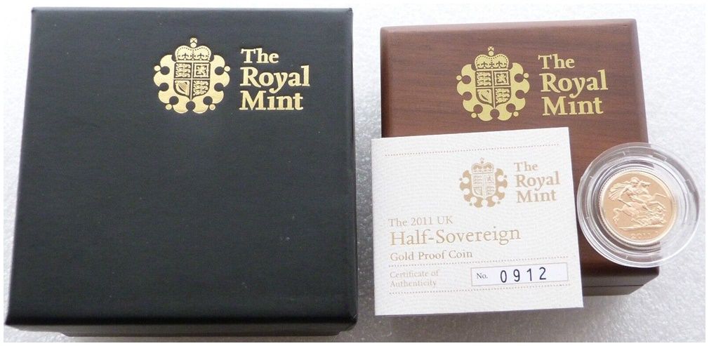 2011 St George and the Dragon Half Sovereign Gold Proof Coin Box Coa 2011 St George and the Dragon Half Sovereign Gold Proof Coin Box Coa