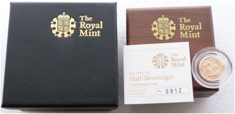 2011 St George and the Dragon Half Sovereign Gold Proof Coin Box Coa 2011 St George and the Dragon Half Sovereign Gold Proof Coin Box Coa