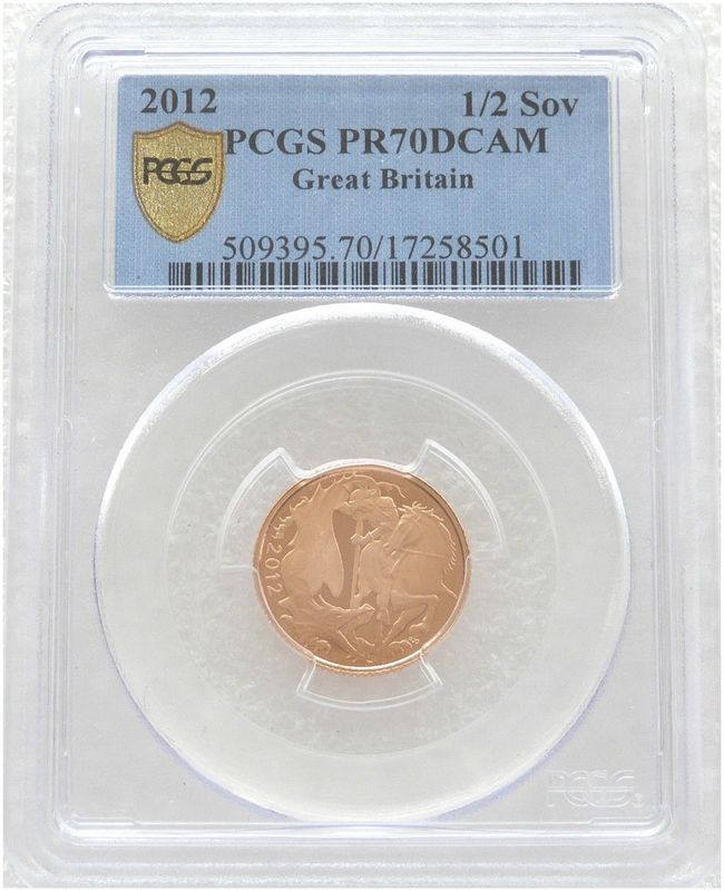 2012 Diamond Jubilee Half Sovereign Gold Proof Coin PCGS PR70 DCAM 2012 Diamond Jubilee Half Sovereign Gold Proof Coin PCGS PR70 DCAM