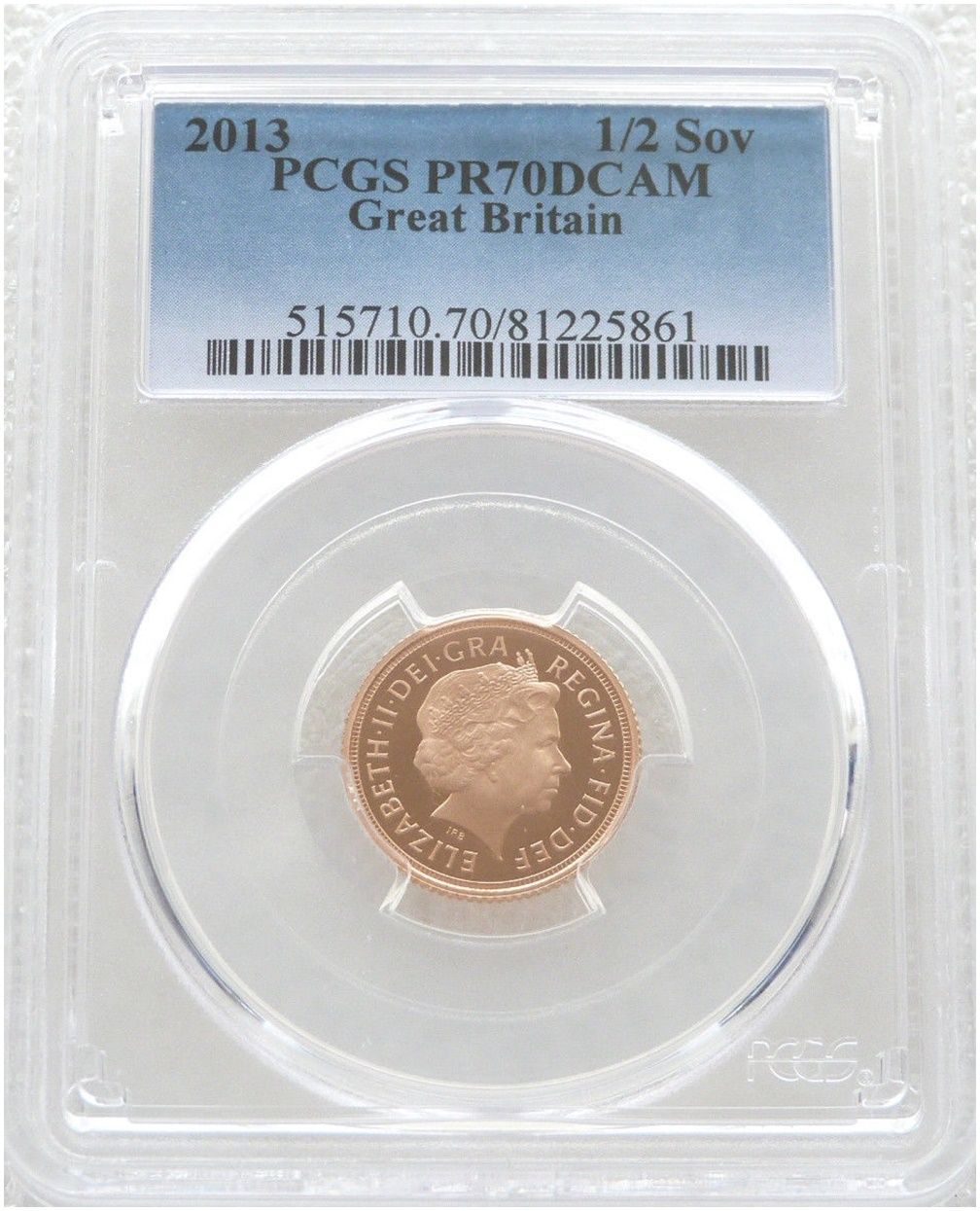 2013 St George and the Dragon Half Sovereign Gold Proof Coin PCGS PR70 DCAM 2013 St George and the Dragon Half Sovereign Gold Proof Coin PCGS PR70 DCAM