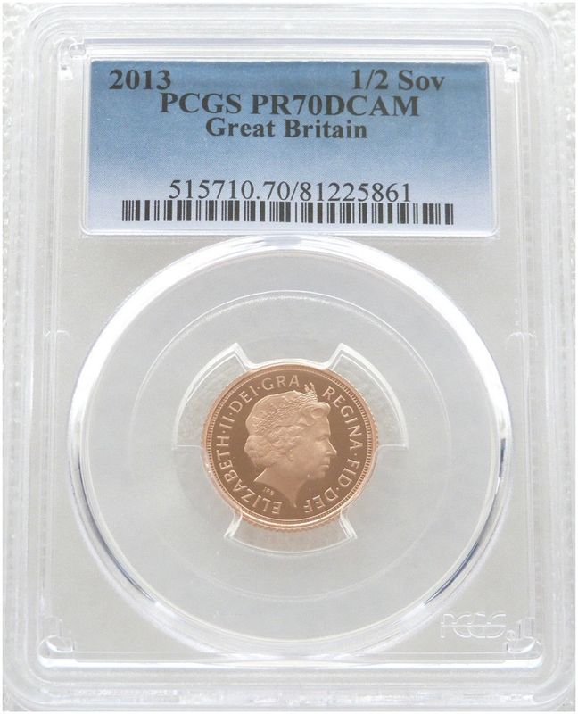 2013 St George and the Dragon Half Sovereign Gold Proof Coin PCGS PR70 DCAM 2013 St George and the Dragon Half Sovereign Gold Proof Coin PCGS PR70 DCAM