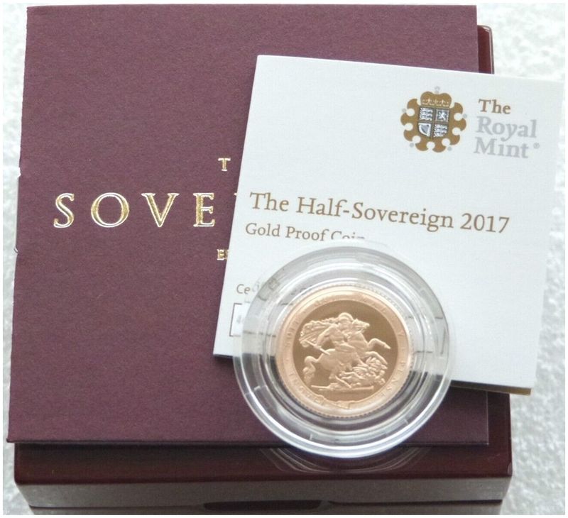 2017 Pistrucci Half Sovereign Gold Proof Coin Box Coa 2017 Pistrucci Half Sovereign Gold Proof Coin Box Coa