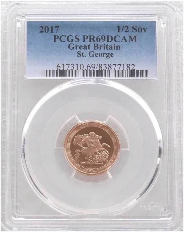 2017 Pistrucci Half Sovereign Gold Proof Coin PCGS PR69 DCAM 2017 Pistrucci Half Sovereign Gold Proof Coin PCGS PR69 DCAM
