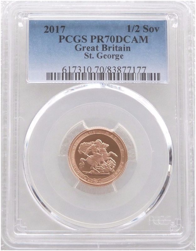 2017 Pistrucci Half Sovereign Gold Proof Coin PCGS PR70 DCAM 2017 Pistrucci Half Sovereign Gold Proof Coin PCGS PR70 DCAM