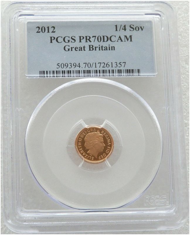 2012 Diamond Jubilee Quarter Sovereign Gold Proof Coin PCGS PR70 DCAM