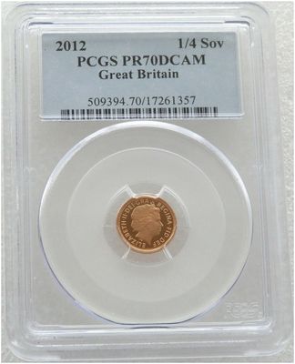 2012 Diamond Jubilee Quarter Sovereign Gold Proof Coin PCGS PR70 DCAM