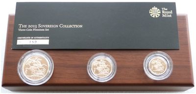 2013 Premium Sovereign Gold Proof 3 Coin Set Box Coa