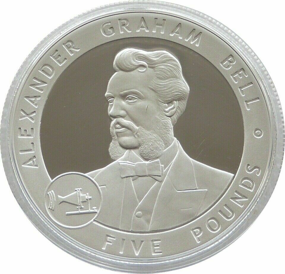 2007 Guernsey Great Britons Alexander Graham Bell £5 Silver Proof Coin 2007 Guernsey Great Britons Alexander Graham Bell £5 Silver Proof Coin