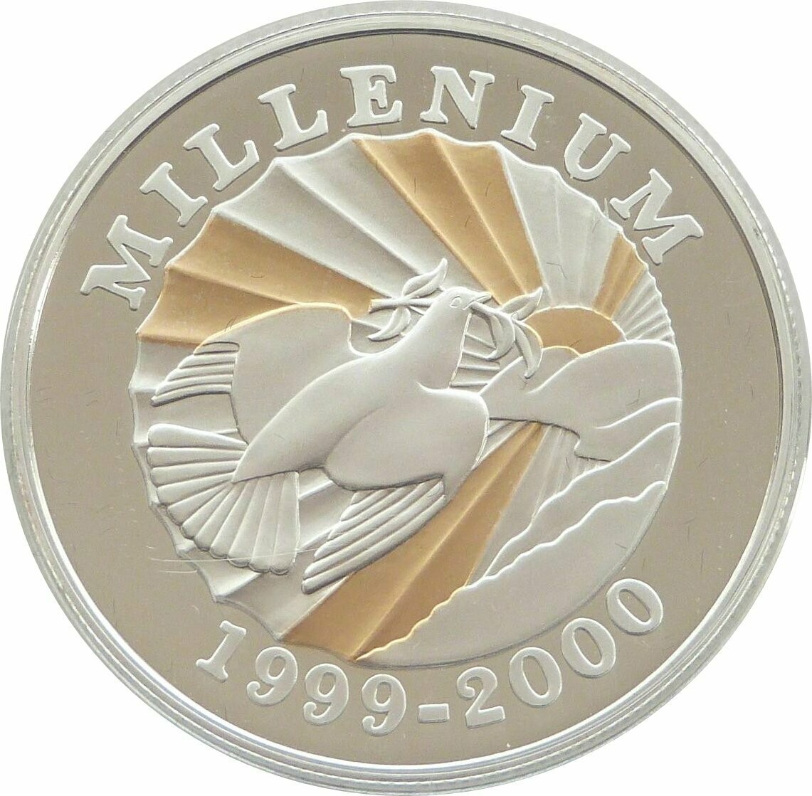 1999 - 2000 Haiti Millennium 500 Gourdes Silver Gold Proof Coin 1999 - 2000 Haiti Millennium 500 Gourdes Silver Gold Proof Coin