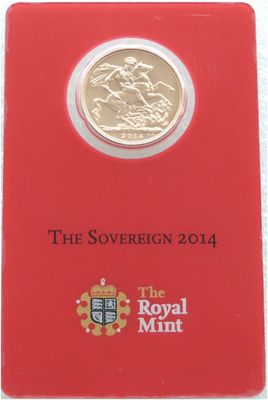 2014-I India Mint Mark Full Sovereign Gold Coin Mint Card