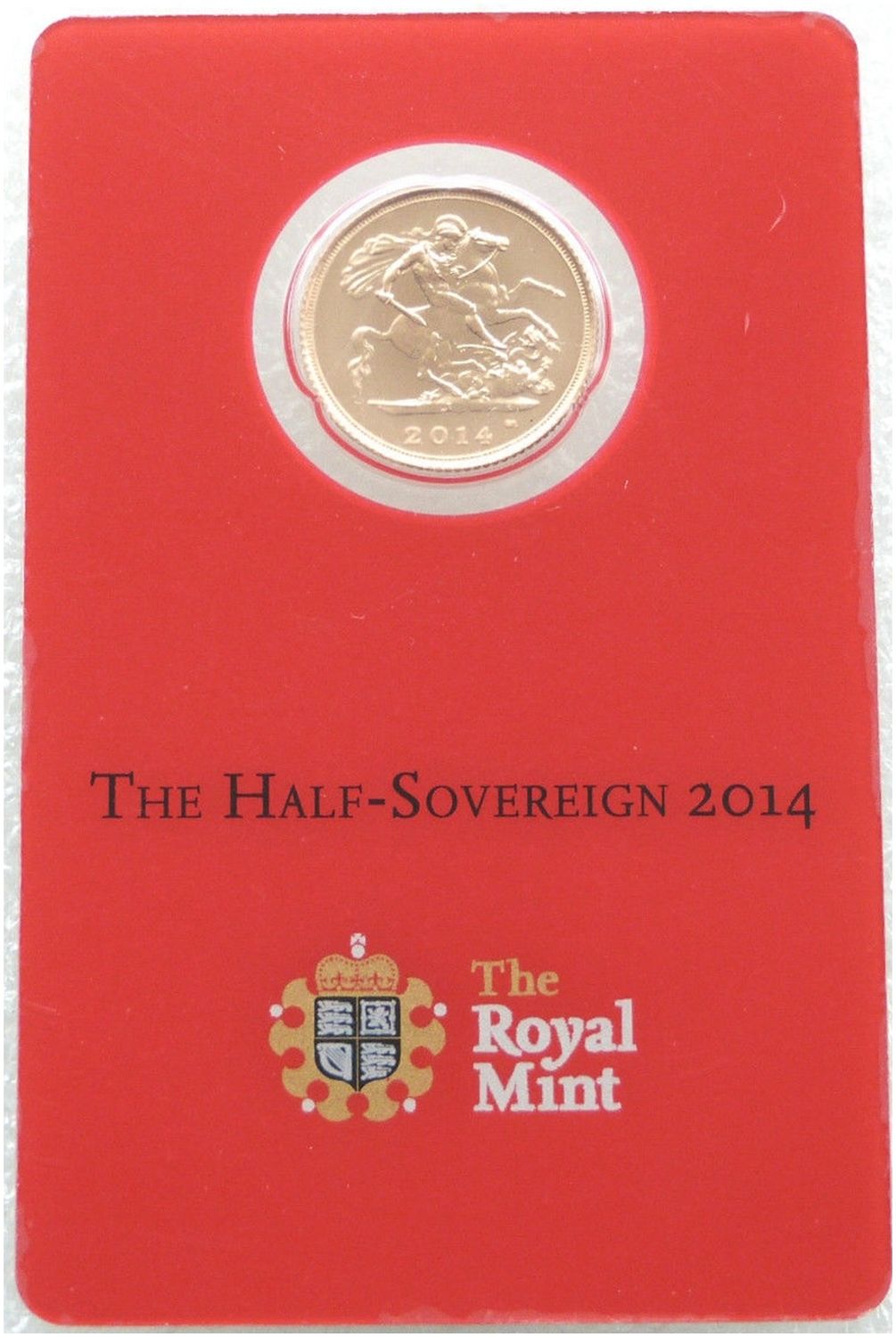 2014-I India Mint Mark Half Sovereign Gold Coin Mint Card - One Year Issue