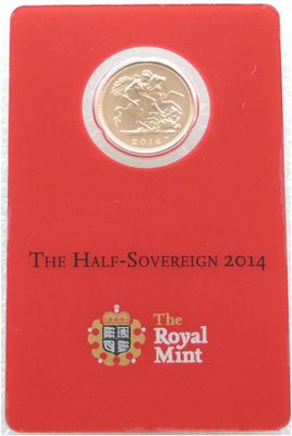 2014-I India Mint Mark Half Sovereign Gold Coin Mint Card - One Year Issue