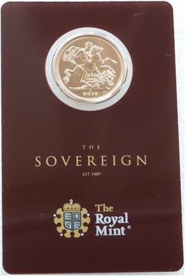 2018-I India Mint Mark Full Sovereign Gold Coin Mint Card
