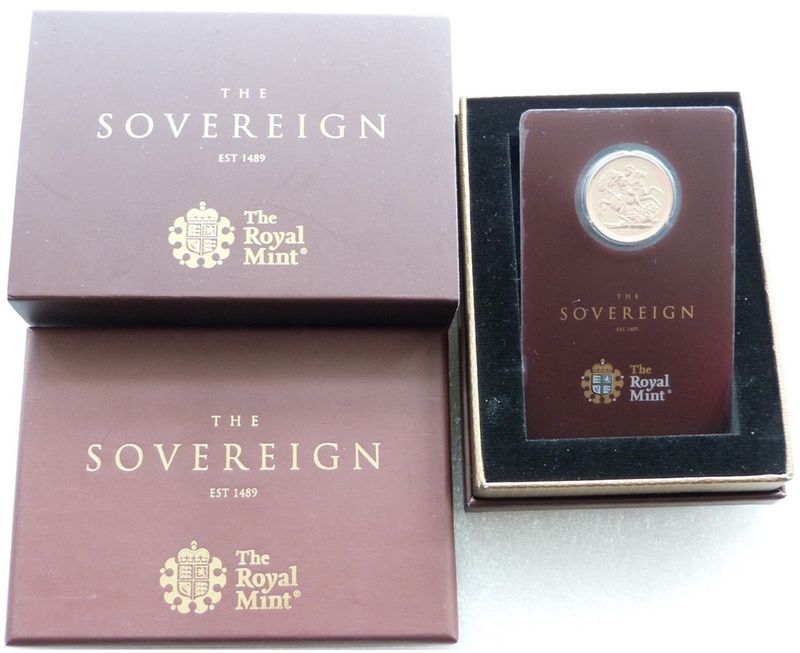 2018-I India Mint Mark Full Sovereign Gold Coin Mint Card Boxed 2018-I India Mint Mark Full Sovereign Gold Coin Mint Card Boxed