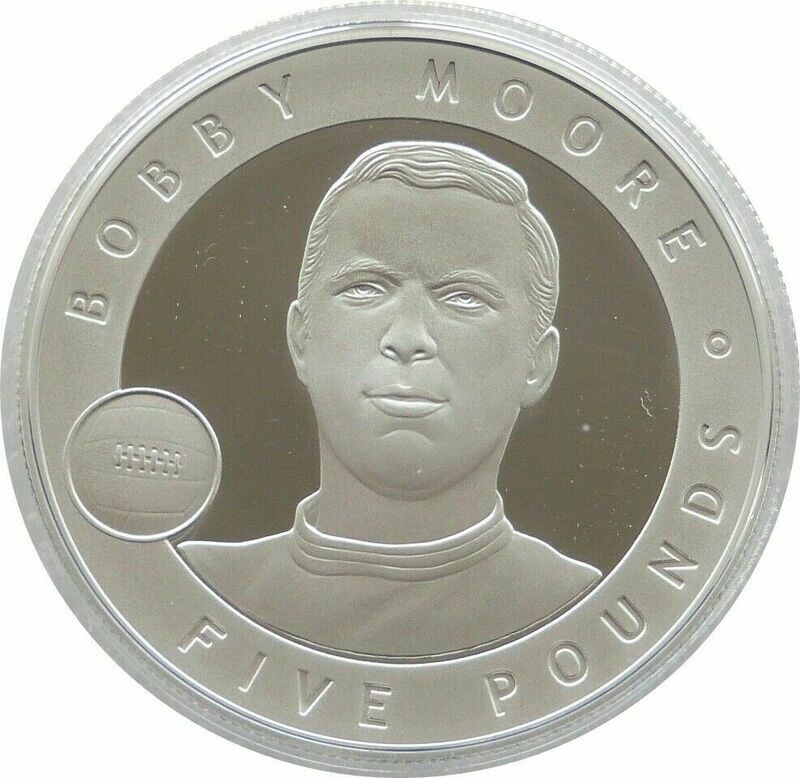 2006 Jersey Great Britons Sir Bobby Moore £5 Silver Proof Coin 2006 Jersey Great Britons Sir Bobby Moore £5 Silver Proof Coin