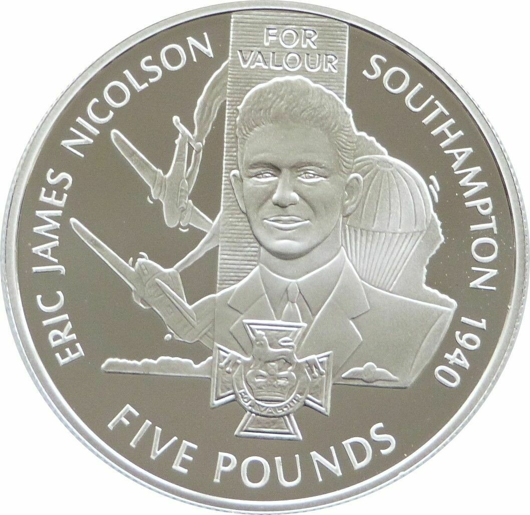 2006 Jersey Victoria Cross Eric James Nicolson £5 Silver Proof Coin 2006 Jersey Victoria Cross Eric James Nicolson £5 Silver Proof Coin
