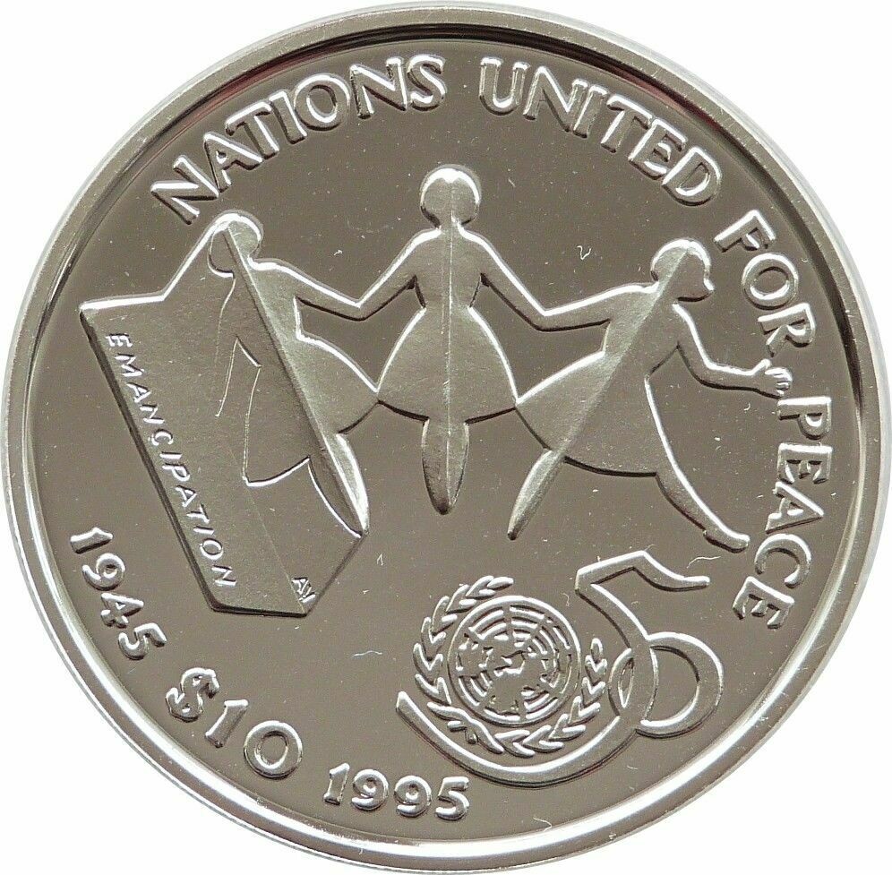 1995 Liberia United Nations $10 Silver Proof 1oz Coin 1995 Liberia United Nations $10 Silver Proof 1oz Coin