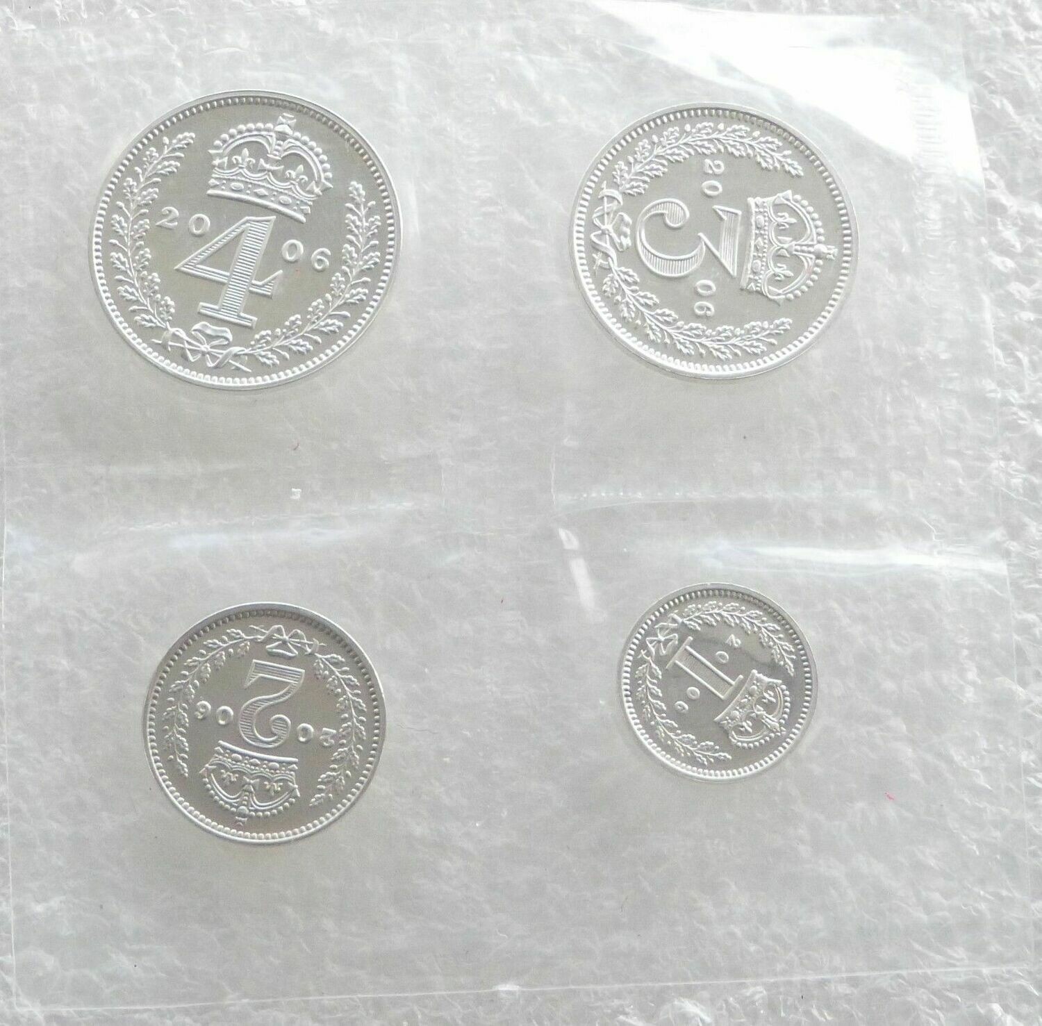 2006 Guildford Cathedral Elizabeth II Maundy Silver 4 Coin Set 2006 Guildford Cathedral Elizabeth II Maundy Silver 4 Coin Set