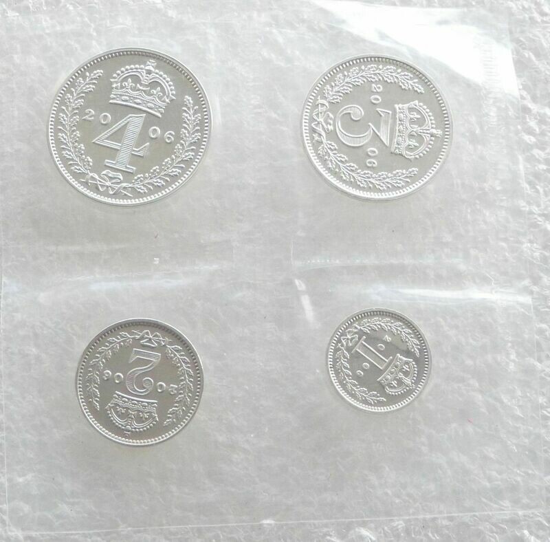 2006 Guildford Cathedral Elizabeth II Maundy Silver 4 Coin Set 2006 Guildford Cathedral Elizabeth II Maundy Silver 4 Coin Set