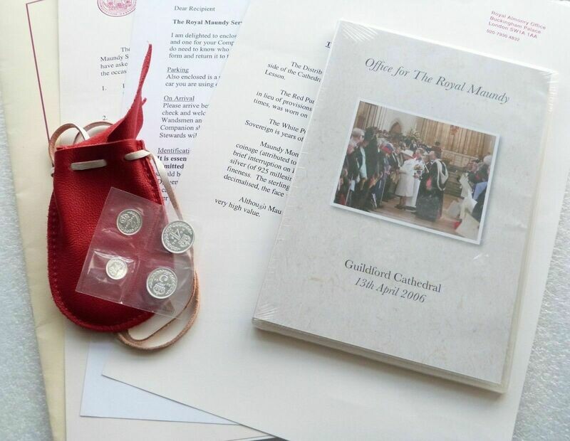 2006 Guildford Cathedral Elizabeth II Maundy Silver 4 Coin Set with Full Paperwork DVD 2006 Guildford Cathedral Elizabeth II Maundy Silver 4 Coin Set with Full Paperwork DVD