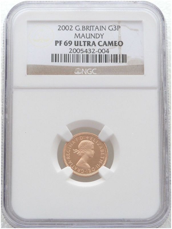 2002 Golden Jubilee Maundy 3D Gold Proof Coin NGC PF69 Ultra Cameo 2002 Golden Jubilee Maundy 3D Gold Proof Coin NGC PF69 Ultra Cameo