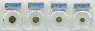 1701 William III Maundy Silver 4 Coin Set PCGS MS63 - AU53 1701 William III Maundy Silver 4 Coin Set PCGS MS63 - AU53