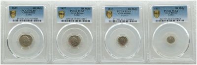 1837 William IV Maundy Silver 4 Coin Set PCGS PL62 - PL55 1837 William IV Maundy Silver 4 Coin Set PCGS PL62 - PL55