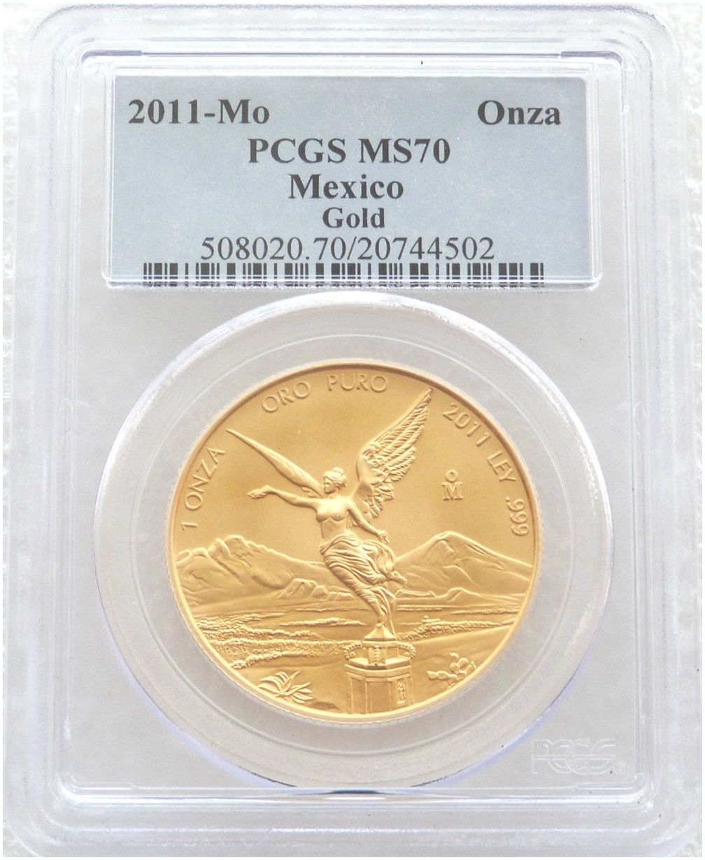2011 Mexico Libertad Angel Gold 1oz Coin PCGS MS70 2011 Mexico Libertad Angel Gold 1oz Coin PCGS MS70