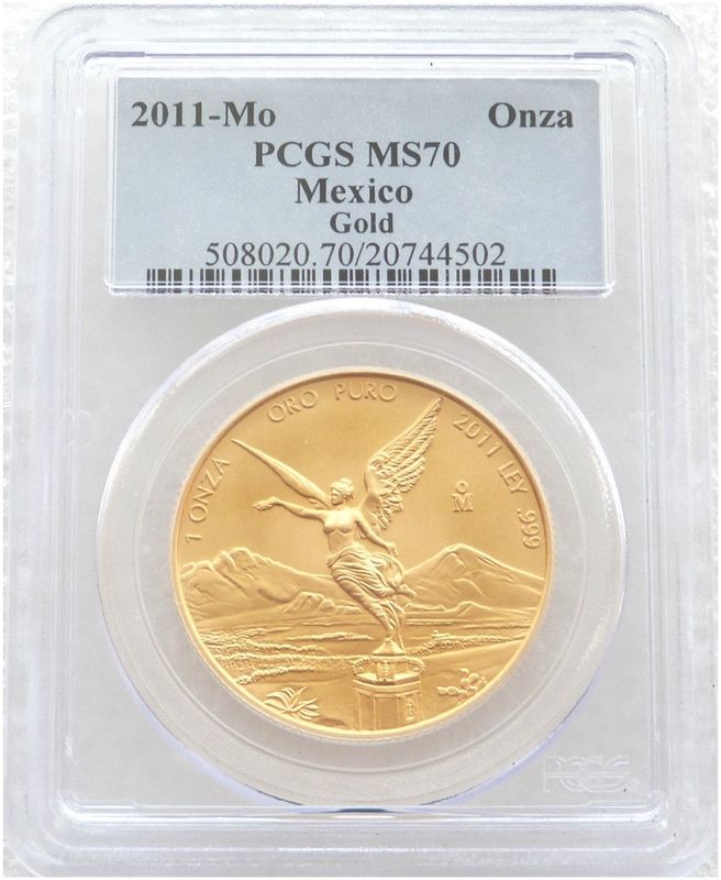 2011 Mexico Libertad Angel Gold 1oz Coin PCGS MS70 2011 Mexico Libertad Angel Gold 1oz Coin PCGS MS70