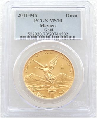 2011 Mexico Libertad Angel Gold 1oz Coin PCGS MS70 2011 Mexico Libertad Angel Gold 1oz Coin PCGS MS70