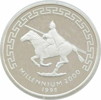 1998 Mongolia Millennium Hologram 500 Tugrik Silver Proof Coin 1998 Mongolia Millennium Hologram 500 Tugrik Silver Proof Coin