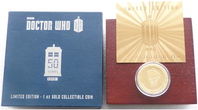 2013 Niue Doctor Who $200 Gold Proof 1oz Coin Box Coa