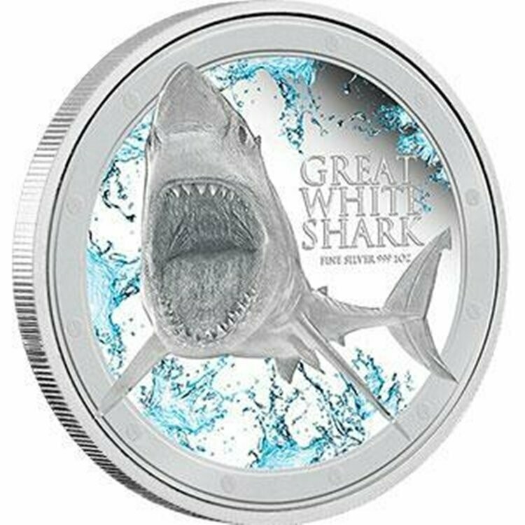 2012 Niue Great White Shark $2 Silver Proof 1oz Coin Box Coa 2012 Niue Great White Shark $2 Silver Proof 1oz Coin Box Coa