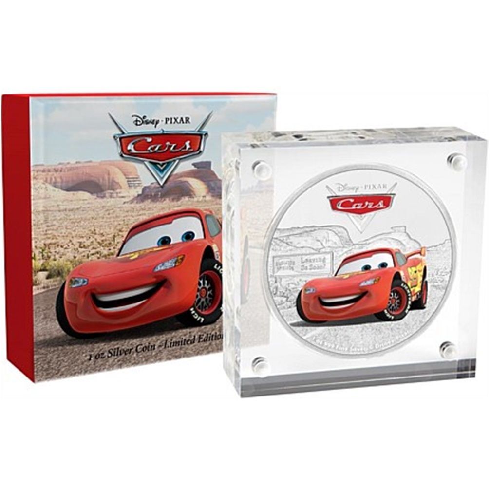 2017 Niue Disney Pixar Cars Lightning McQueen $2 Silver Proof 1oz Coin Box Coa 2017 Niue Disney Pixar Cars Lightning McQueen $2 Silver Proof 1oz Coin Box Coa