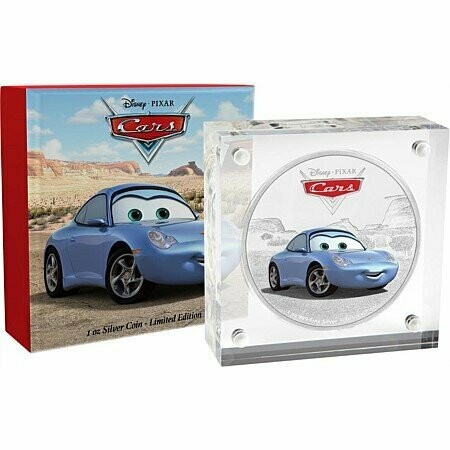 2017 Niue Disney Pixar Cars Sally $2 Silver Proof 1oz Coin Box Coa