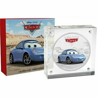 2017 Niue Disney Pixar Cars Sally $2 Silver Proof 1oz Coin Box Coa