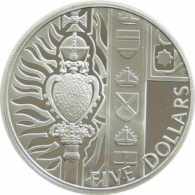 2002 New Zealand Golden Jubilee $5 Silver Gold Proof Coin 2002 New Zealand Golden Jubilee $5 Silver Gold Proof Coin